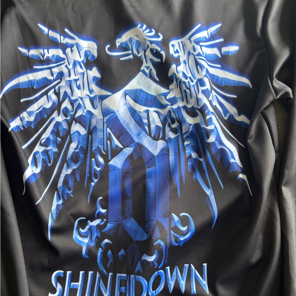 Shinedown Zip-Up Hoodie with Blue Graphic - Picture 5 of 5
